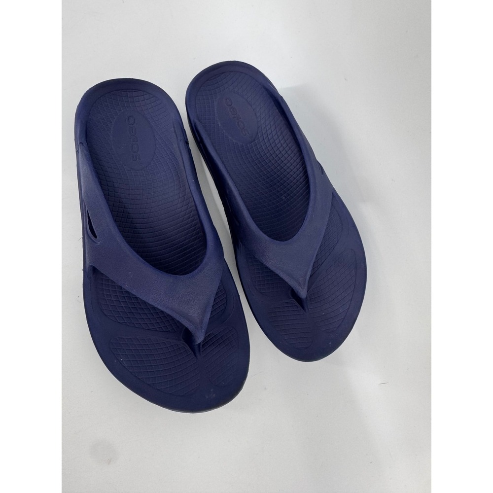 OOFOS OOriginal Sandal Women Size 6 Navy Blue Recovery Flip Flops - Picture 3 of 10